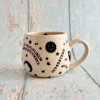 Halloween Ouija Tasse, Handgemachte Keramik Tasse von FelicityJDCeramics