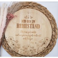 Brettchen, Holzbrettchen, Gravur, Handmade, Geschenk, Rentner, Ruhestand, Präsent, Garten, Frühstücksbrett von FelicityVonAnja