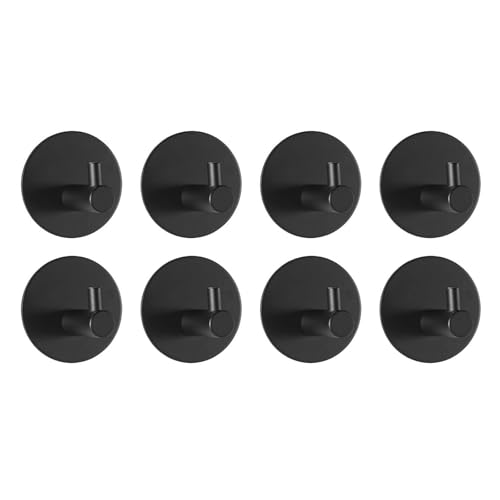 Feligio Klebehaken Extra Stark Ohne Bohren, Haken Selbstklebend Rostfreier Stahl 304, Kleiderhaken Selbstklebend, Küche Bad Toilette Handtuchhaken Schwarz, 8 Stück Feligio Klebehaken Extra Stark Ohne Bohren, Haken Selbstklebend Rostfreier Stahl 304, Kleiderhaken Selbstklebend, Küche Bad Toilette Handtuchhaken Schwarz, 8 Stück von Feligio