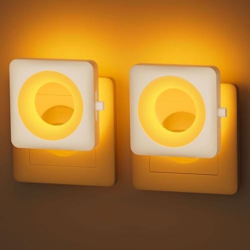 Feliigo Nachtlicht Steckdose LED Kinder Dimmbar mit Dämmerungssensor 2Stück, 1800K Bernstein Steckdosenlampe mit AUTO/AUS/EIN, Steckdosenlicht Baby Stilllicht für Kinderzimmer/Bad/Schlafzimmer/Flur/T von Feliigo