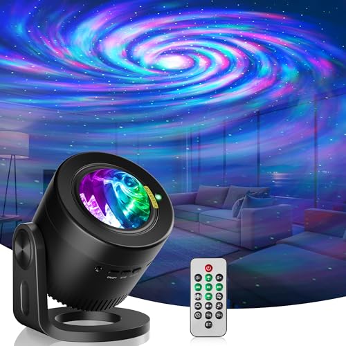 LED Sternenhimmel Projektor, Fernbedienung Timer Polarlicht Lampe Bluetooth Nordlicht Projektor Erwachsense Kinder Star Projector Einstellbare für Party Schlafzimmer, Heimkino, Raumdekoration (Black) von Feliigo