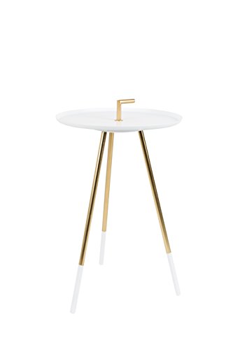 Felis Lifestyle Side Table Rumbi, Metall, weiß, 37 x 37 x 60 cm von Felis Lifestyle