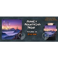 Maney Leggy Maned Wolf Mountains Poster Print von FelisRandomis
