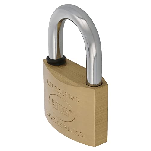 Amig - Sicherheitsschloss Modell 150 | Messing mit Bogen aus rostfreiem Stahl | 3 Schlüssel im Lieferumfang enthalten | Amig Vorhängeschloss mit Schlüsseln aus Messing, mattem Messing, 50 mm, Messing von Amig