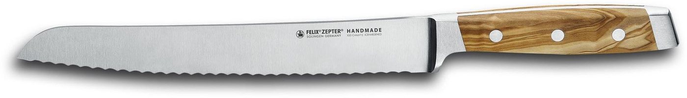 Felix Solingen Brotmesser First Class Wood, aus einem Stück geschmiedet von Felix Solingen