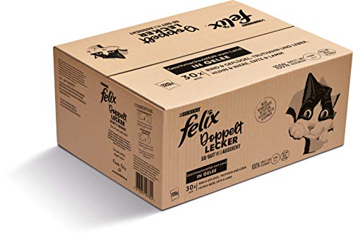 FELIX Katzennassfutter Doppelt Lecker in Gelee Geschmacksvielfalt vom Land 120 x 85 g FELIX Katzennassfutter Doppelt Lecker in Gelee Geschmacksvielfalt vom Land 120 x 85 g von Felix