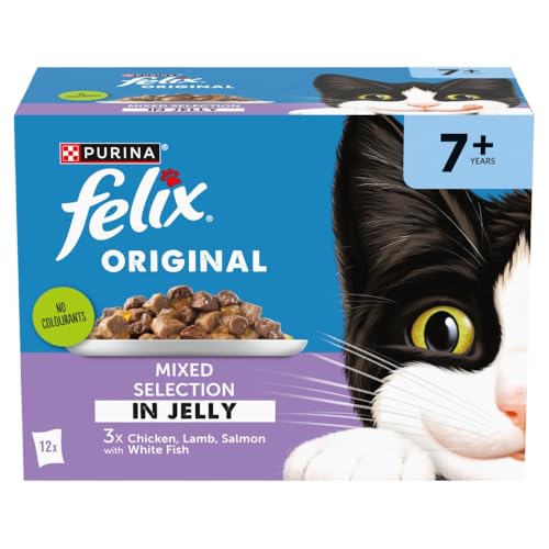 FELIX Original Senior 7+ Gemischte Auswahl in Gelee Katzenfutter Nassfutter 12x85g FELIX Original Senior 7+ Gemischte Auswahl in Gelee Katzenfutter Nassfutter 12x85g von Felix