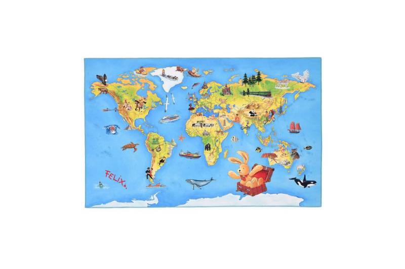 Felix Kinderteppich Felix Weltkarte, rechteckig Felix Kinderteppich Felix Weltkarte, rechteckig von Felix