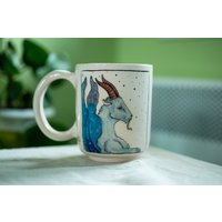 Steinbock Sternzeichen Keramiktasse, Geschenk, Illustration, Astrologie Thema Kaffeetasse, Valentinstag Geschenkidee, Von Felix Keramik von FelixCeramic