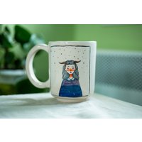 Steinbock Sternzeichen Keramiktasse, Steinbock Geschenk, Illustration, Astrologie Thema Kaffeetasse, Valentinstag, Von Felix Keramik von FelixCeramic