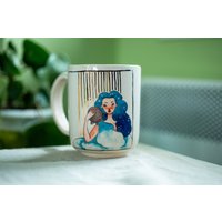 Wassermann Sternzeichen Keramiktasse, Wassermann Geschenk, Illustration, Astrologie Thema Kaffeetasse Von Felix Keramik, Geschenkidee Zum von FelixCeramic