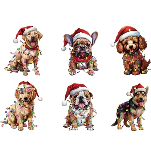 6er-Set Lustiger Weihnachtsbaumschmuck Mit Hund, Weihnachtsschmuck-Set Aus Acryl Mit 2D-Flugzeug In Form Eines Hundes, Süßer Weihnachtsbaumschmuck Zum Aufhängen In Form Eines Hundes 6er-Set Lustiger Weihnachtsbaumschmuck Mit Hund, Weihnachtsschmuck-Set Aus Acryl Mit 2D-Flugzeug In Form Eines Hundes, Süßer Weihnachtsbaumschmuck Zum Aufhängen In Form Eines Hundes von Fellflying