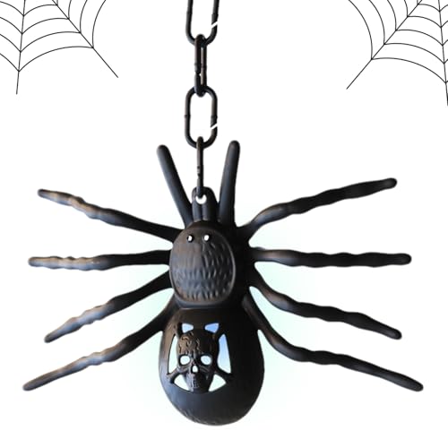 Fellflying Halloween Spinne, Große Spinnendekoration Für Halloween, Leuchtende gruselige Dekorationen und Kleinigkeiten für Fenster Innenbereich Garten Außenbereich Tisch Draußen und Geburtstag von Fellflying