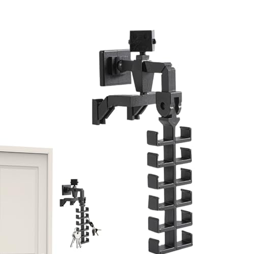 Fellflying Mützenhaken für die Wand,Klebe Haken Schlüsselhalter - Roboter Design Platzsparend Aufhänger Multifunktion Halterung Für Rucksack Kleidung Tasche von Fellflying