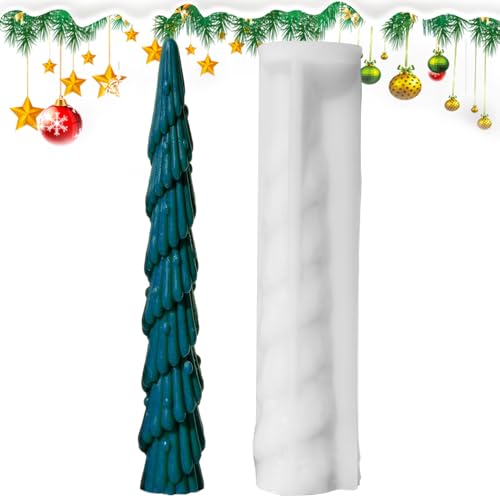 Fellflying Silikon Weihnachtsbaum Kerzenformen,Silikonformen Für Kerzenherstellung | Einfache Entformung Für Seifen Knetmasse Schokolade von Fellflying