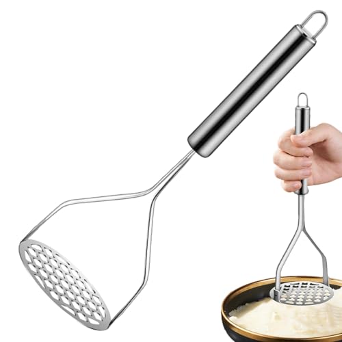 Kartoffelstampfer | Edelstahl-Kartoffelstampfer Mit Langem Griff | Küchen-Antihaft-Lebensmittelstampfer Für Bohnen, Avocado, Gemüse | Hochleistungs-Stampfer-Küchenwerkzeug Kartoffelstampfer | Edelstahl-Kartoffelstampfer Mit Langem Griff | Küchen-Antihaft-Lebensmittelstampfer Für Bohnen, Avocado, Gemüse | Hochleistungs-Stampfer-Küchenwerkzeug von Fellflying