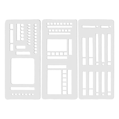 Planer Schablonen, Handgefertigte Flexible Datensatzvorlage, Wiederverwendbare Vorlagen, Journaling Schablonen, Multifunktionale Entwurfstools Für Journaling Checklists Boxs Linien, Journalzubehör von Fellflying