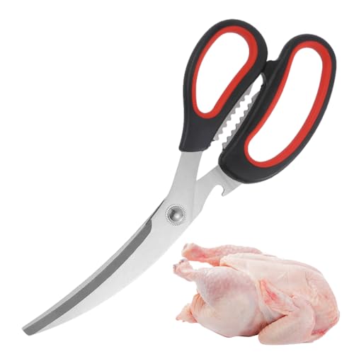Robuste Küchenschere, Scharfe Küchenschere Aus Edelstahl, Fleischkochschere, Mehrzweck-Geflügel-Küchenschere Mit Rutschfestem Griff Für Pizza, Huhn, Geflügel, Fisch, Fleisch, Gemüse Robuste Küchenschere, Scharfe Küchenschere Aus Edelstahl, Fleischkochschere, Mehrzweck-Geflügel-Küchenschere Mit Rutschfestem Griff Für Pizza, Huhn, Geflügel, Fisch, Fleisch, Gemüse von Fellflying