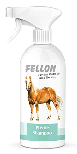 Fellon Pferdeshampoo - Sanftes Fellpflege-Shampoo für Pferde, gegen trockene Haut - pH-neutral, natürlich, rückfettend - Reinigungsshampoo mit milden Waschsubstanzen - 500 ml Sprühflasche von Fellon