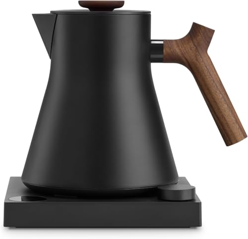 Fellow Corvo EKG Pro Electric Tea Kettle - Electric Pour Over Coffee & Tea Pot - Quick Heating Kettles for Boiling Water - Matte Black with Walnut Handle - 0.9 Liter, F Plug Fellow Corvo EKG Pro Electric Tea Kettle - Electric Pour Over Coffee & Tea Pot - Quick Heating Kettles for Boiling Water - Matte Black with Walnut Handle - 0.9 Liter, F Plug von Fellow