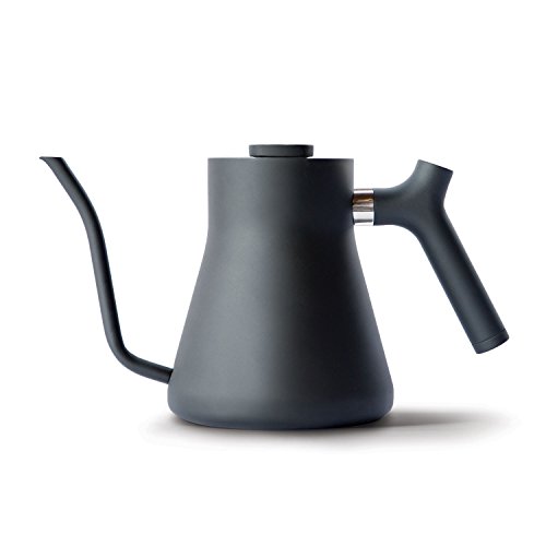 Fellow Wasserkocher für Kaffee und Tee (eingebautes Kochthermometer, Gegengewichtsgriff) 1 Liter Matt-schwarz von Fellow