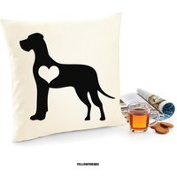 Dogge Kissen, Hundekissen, Bezug Baumwolle Leinwanddruck, Hundeliebhaber Geschenk Für Sie 40x40 50x50 174 von FellowFriendsCo