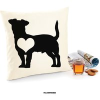 Jack Russell Terrier Kissen, Bezug Baumwolle Leinwand Druck, Hundeliebhaber Geschenk Für Sie 40x40 50x50 305 von FellowFriendsCo