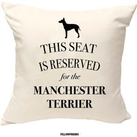 Manchester Terrier Kissen, Hundekissen, Bezug Baumwolle Leinwand Druck, Hundeliebhaber Geschenk Für Sie 40x40 50x50 170 von FellowFriendsCo