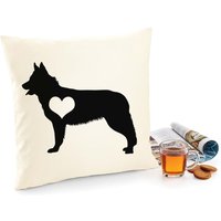 Weißer Schäferhund Kissen, Hundekissen Weiß, Hirten Kissenbezug Baumwolle Leinwanddruck, Hundeliebhaber Geschenk Für Sie 40x40 50x50 315 von FellowFriendsCo