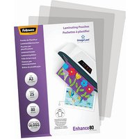 25 Fellowes Enhance80 ImageLast Laminierfolien glänzend für A3 80 micron von Fellowes