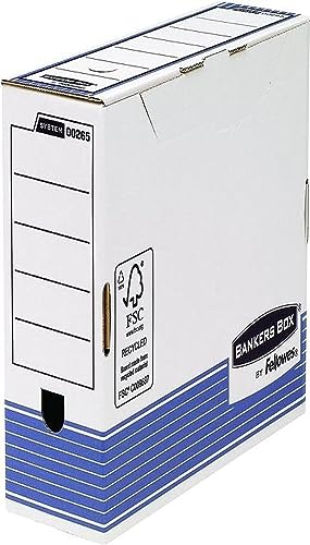 Fellowes 0026501 Blue, White File Storage Box/Organizer – File Storage Boxes & Organizers (Blue, White, A4, 147 g, 427 x 404 x 7 mm) von Fellowes