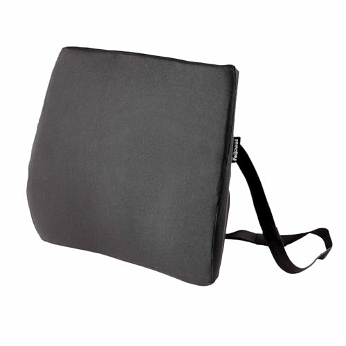 Fellowes Breyta Comfort Back Cushion - Ergonomische Rückenstütze, Verstellbarer Gurt, umweltfreundliche Materialien, tragbar mit Tragegriff, 5 Jahre Garantie, ideal für Büro und Zuhause von Fellowes