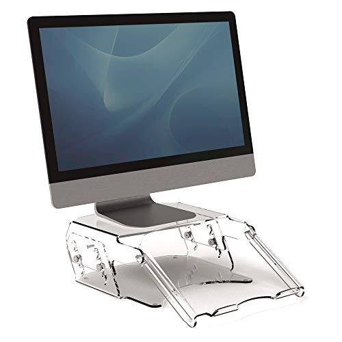 Fellowes Clarity Monitorständer, höhenverstellbar, mit integriertem Vorlagenhalter, transparent von Fellowes