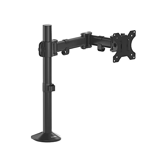 Fellowes Monitor Halterung - Einstellbarer Monitor Arm für 1 Monitor bis 81,28 cm (32 Zoll) - bis 180° Drehung & Höheneinstellung - Befestigung mit Klemme - schwarz von Fellowes