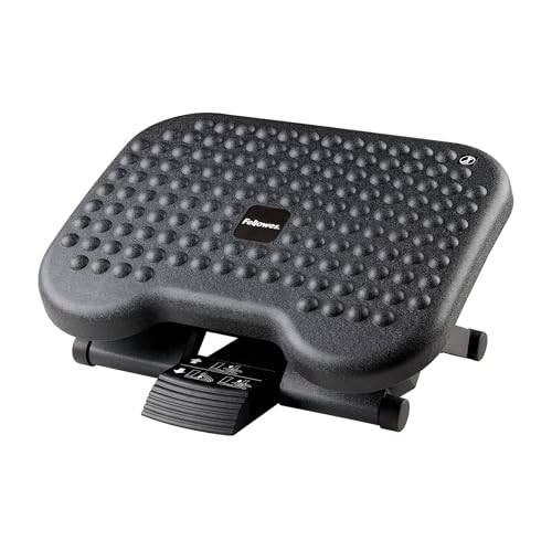 Fellowes Everyday Plus Fußstütze Ergonomische Fußstütze mit Rutschfester Basis - Fußstütze unter dem Schreibtisch - Fußstützenhocker für Büro & Zuhause - Schwarz von Fellowes