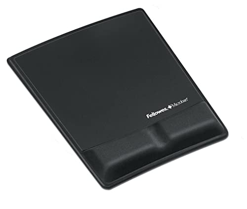 Fellowes Health-V Stoff Handgelenkauflage mit Mauspad schwarz 9181201, Mouse pad von Fellowes