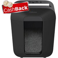 Fellowes Powershred LX41 Aktenvernichter mit Partikelschnitt P-4, 4 x 12 mm, bis 8 Blatt, schwarz von Fellowes