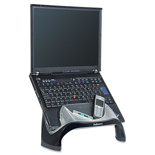 Fellowes Laptop Ständer Smart Suites, höhenverstellbar, ergonomisch, mit USB Hub, für Notebooks bis 17 Zoll, black, standard von Fellowes