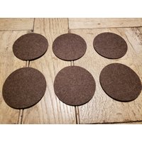 6 Untersetzer Aus 100% Merino-Wollfilz, Naturbraun Braun 3mm von Fellschmiede