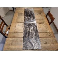 Tischläufer Kuhfell Beige/Grau Getigert Ca. 135cm X 30cm von Fellschmiede