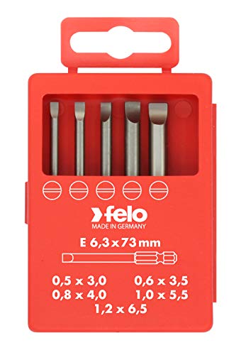 Felo Profi Bitbox 73 mm, je 1 Bit 0,5 x 3,0, 0,6 x 3,5, 0,8 x 4,0, 1,0 x 5,5, 1,2 x 6,5 Felo Profi Bitbox 73 mm, je 1 Bit 0,5 x 3,0, 0,6 x 3,5, 0,8 x 4,0, 1,0 x 5,5, 1,2 x 6,5 von Felo