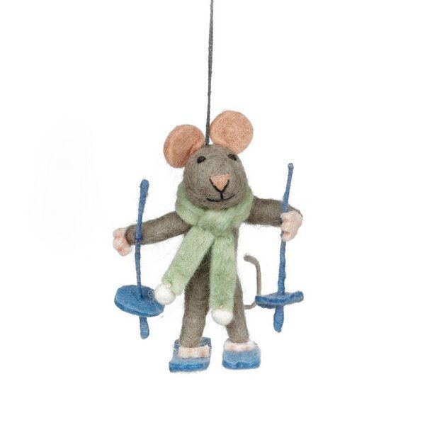 felt so good Ski-Maus Weihnachtsanhänger aus Filz von Felt So Good