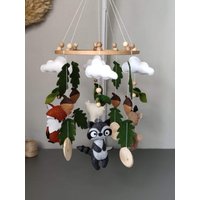 Baby Mobile, Mobile, Waldtiere, Babyzimmer Babyparty, Waldbaby, Kinderzimmer Mobile von FeltBabyDecor