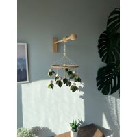 Wald Baby Mobile, Grünes Mobile, Hängendes Holz Krippen Grünes Mobile von FeltDreamByV