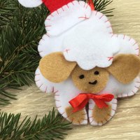 Weihnachtsschmuck Für Baum Handgefertigt, Schaf Ornament von FeltDreamsStore