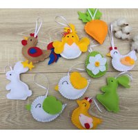 Osterdekoration Filz Oster Baumschmuck Handarbeit von FeltDreamsStore