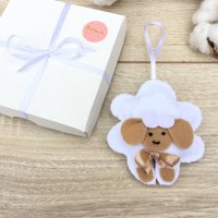 Osterlamm Hängedekoration Filz Schaf Ornament Handgemacht von FeltDreamsStore