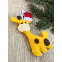 Weihnachten Giraffe Ornament Filztier von FeltDreamsStore