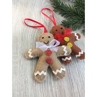 Weihnachten Lebkuchenmann Ornament Dekoration von FeltDreamsStore