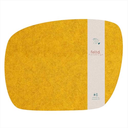 Eco-Filz Tischset Platzset Paros in vielen Farben und verschiedenen Set-Größen (2, Curry) von Feltd.